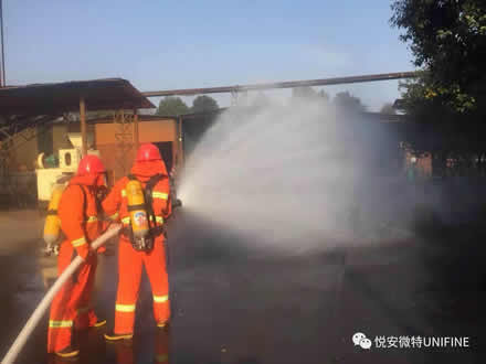 悦安公司微型消防站，为公司财产和员工生命安全保驾护航